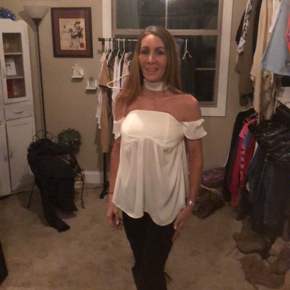 Unique white blouse